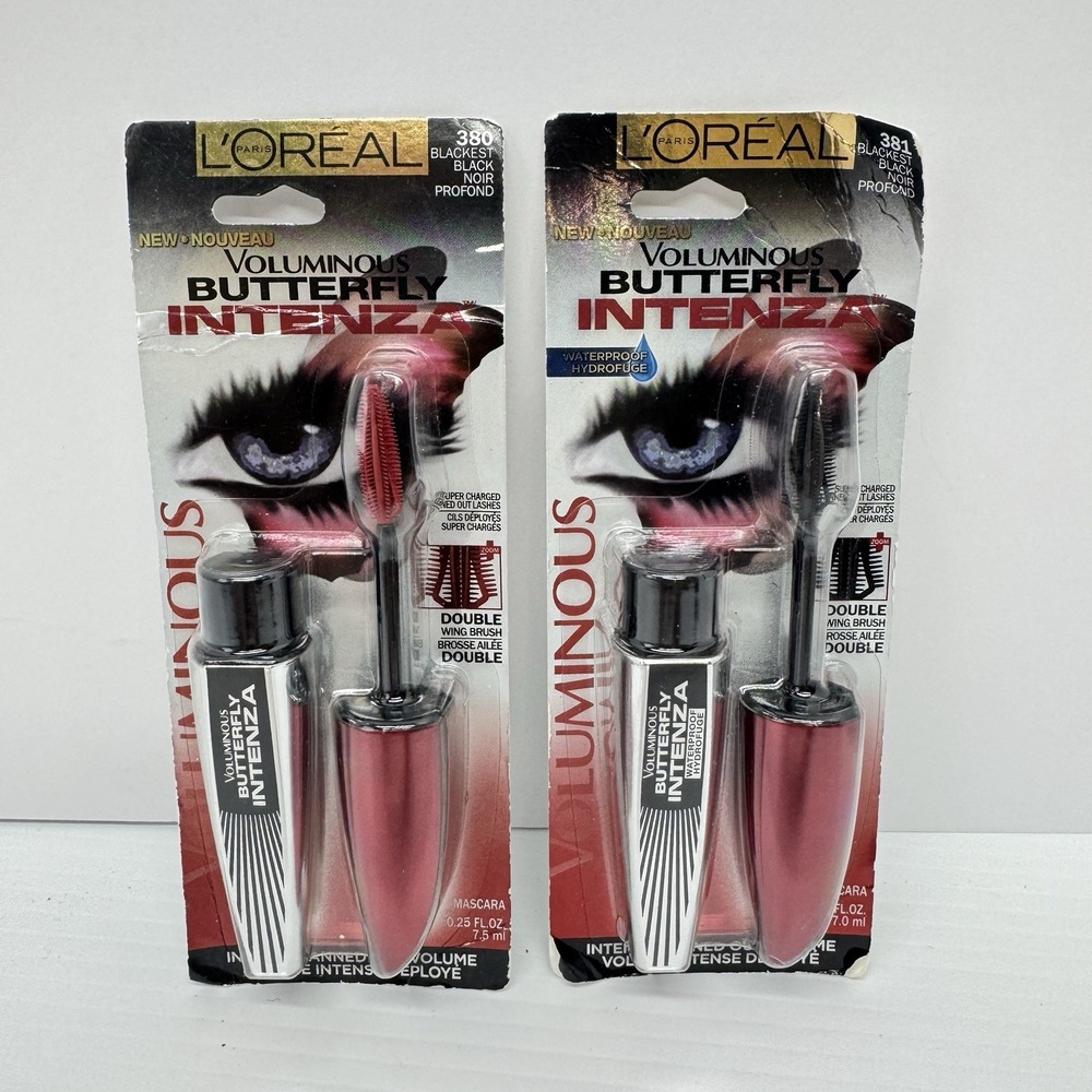 New Loreal Voluminous Butterfly Intenza Mascara #380 #381 Blackest Black Sealed